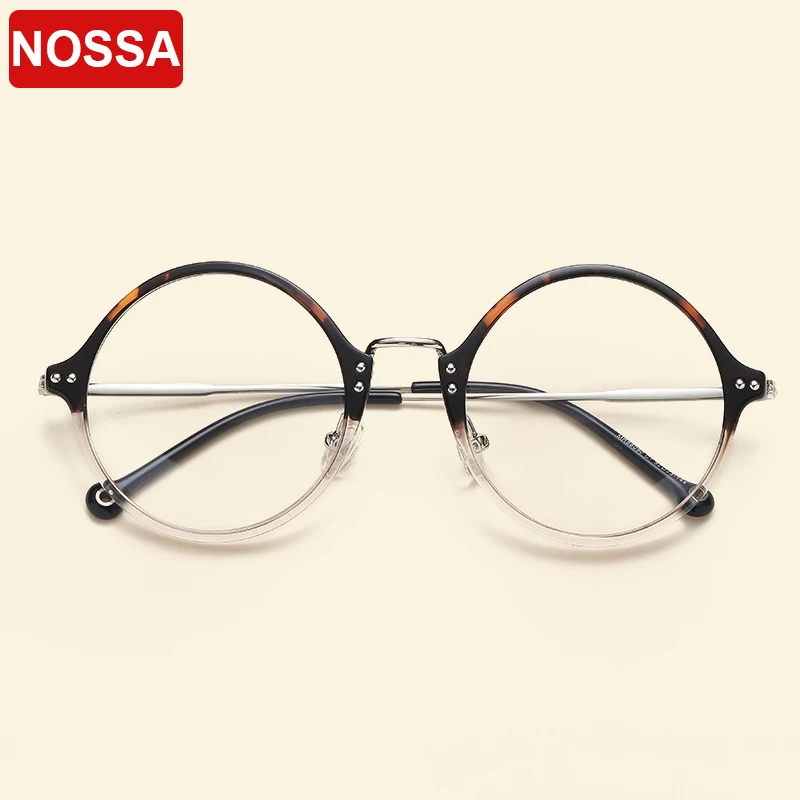 New Korean version of the fashion TR90 large frame spectacle frame circular frame retro plain mirror power flow rivet glasses
New Korean version of the fashion TR90 large frame spectacle frame circular frame retro plain mirror power flow rivet glasses