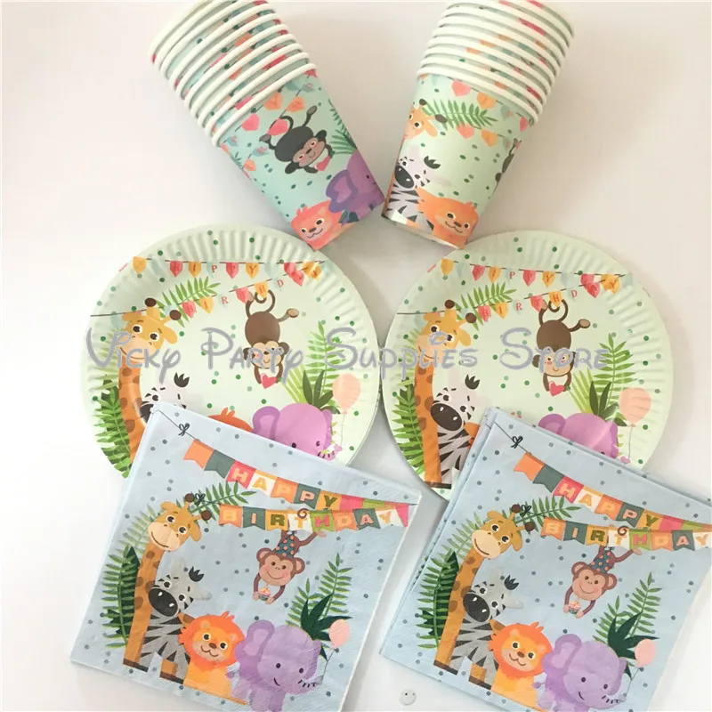 80pcs/lot Cartoon Animals Disposable Cup Plate Napkin Set Jungle Animal Zoo Bithday Baby Shower Party Tableware Set Supplies
80pcs/lot Cartoon Animals Disposable Cup Plate Napkin Set Jungle Animal Zoo Bithday Baby Shower Party Tableware Set Supplies