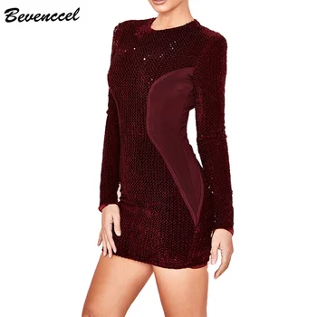 Bevenccel 2020 New Arrival Wine Red Women Rayon Bandage Dress Long Sleeve O Neck Sequins Bodycon Party Dress Vestidos Mini Dress
Bevenccel 2020 New Arrival Wine Red Women Rayon Bandage Dress Long Sleeve O Neck Sequins Bodycon Party Dress Vestidos Mini Dress