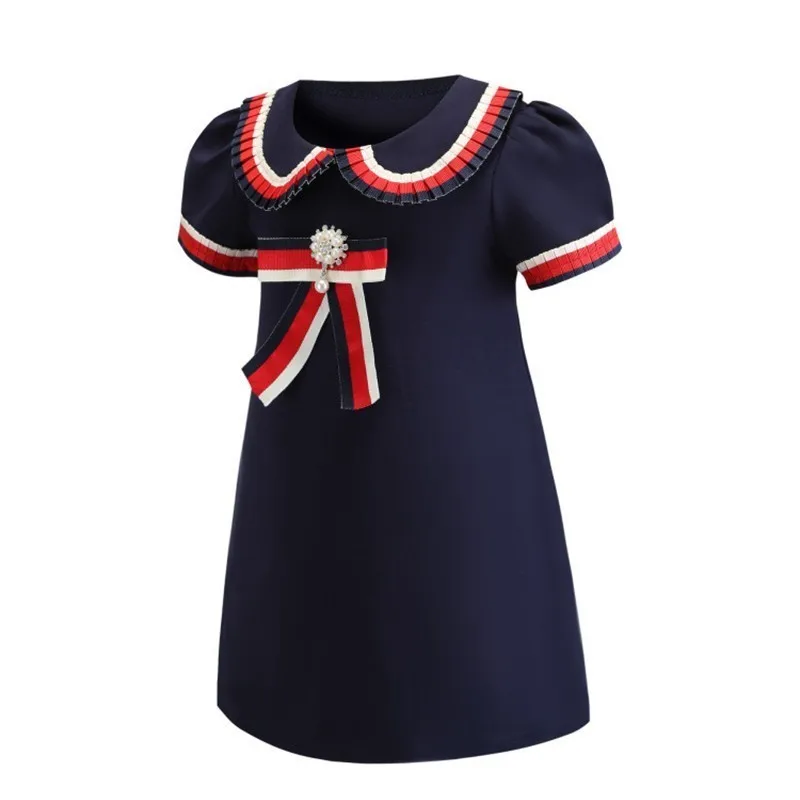 Dress For Girls Spring Summer Cotton Quality Girls Dress Girl O-Neck Short-sleeved College Wind Bow Children Clothes 2-8 Years
Dress For Girls Spring Summer Cotton Quality Girls Dress Girl O-Neck Short-sleeved College Wind Bow Children Clothes 2-8 Years