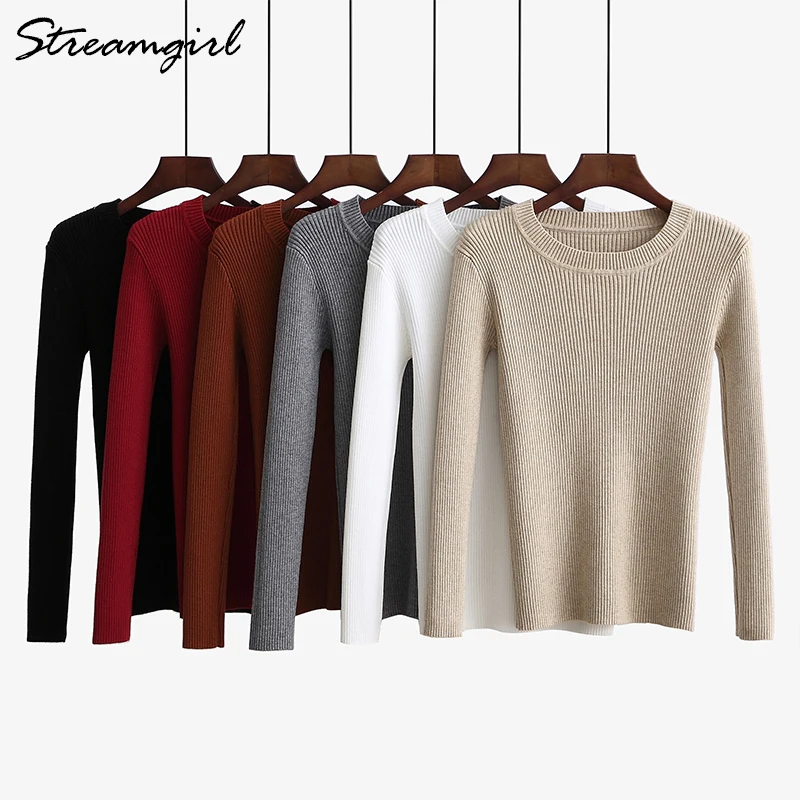 Streamgirl Basic Sweater Women Autumn 2018 Ribbed Winter Woman Sweater Knitting Pullovers Knitwear Black Sweaters For Women
Streamgirl Basic Sweater Women Autumn 2018 Ribbed Winter Woman Sweater Knitting Pullovers Knitwear Black Sweaters For Women