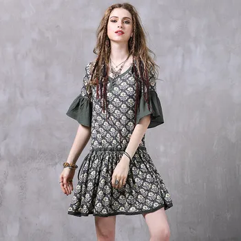 Summer Dress 2017 SIPAIYA Brand New Retro Pleated Dress Floral Print Cotton Linen Vestidos Adjustable Waist Women Dresses A8222
Summer Dress 2017 SIPAIYA Brand New Retro Pleated Dress Floral Print Cotton Linen Vestidos Adjustable Waist Women Dresses A8222