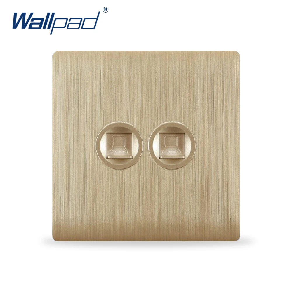 Dual Computer Socket Data Outlet Network Enternet Wallpad Luxury Electric Wall Sockets Champagne Gold Color 86*86mm CAT5
Dual Computer Socket Data Outlet Network Enternet Wallpad Luxury Electric Wall Sockets Champagne Gold Color 86*86mm CAT5
