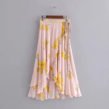 2019 Summer Women Floral Print Flowing Sarong Bohemian Skirt Sashes Casual Asymmetric Ruffle Front Crossover Hem Maxi Skirt
2019 Summer Women Floral Print Flowing Sarong Bohemian Skirt Sashes Casual Asymmetric Ruffle Front Crossover Hem Maxi Skirt