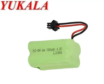 

YUKALA 4.8V 500mAh Ni-MH AA rechargable Battery for RC Truck/ RC car/ RC boat/ RC tank Free shipping