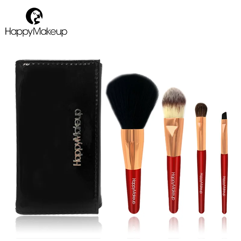 Happy Makeup Brushes Set Daily Portable 4 pcs Face Powder Blush Foundation Eyeshadow Cosmetic Brush Kit Natural hair With Bag
Happy Makeup Brushes Set Daily Portable 4 pcs Face Powder Blush Foundation Eyeshadow Cosmetic Brush Kit Natural hair With Bag