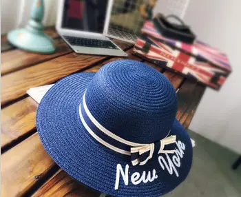 Ladies'Summer Travel Fashion New York Letter Straw Hat Sunscreen Dome Shade Beach Brim Hat
Ladies'Summer Travel Fashion New York Letter Straw Hat Sunscreen Dome Shade Beach Brim Hat