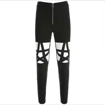 Autumn women's fashion street wind five-pointed star hollow out casual trousers women
Autumn women's fashion street wind five-pointed star hollow out casual trousers women