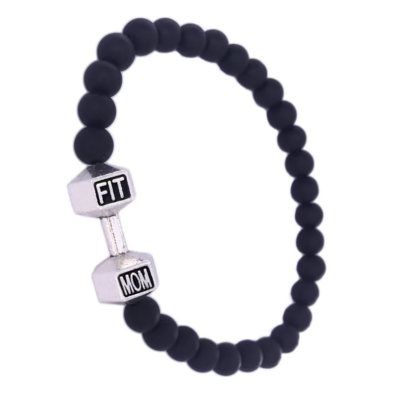 Crossfit Gym Sport Fitness Mother Jewelry Barbell Beads Fit Mom Bracelet Bangles For Women Or Female
Crossfit Gym Sport Fitness Mother Jewelry Barbell Beads Fit Mom Bracelet Bangles For Women Or Female