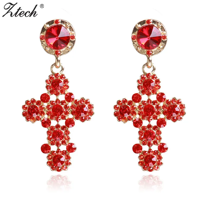 Ztech Luxury Crystal Dangle Earrings Sexy Cross Shaped Women Full Red Color Bohemian Wedding Statement Earrings Wholesale
Ztech Luxury Crystal Dangle Earrings Sexy Cross Shaped Women Full Red Color Bohemian Wedding Statement Earrings Wholesale