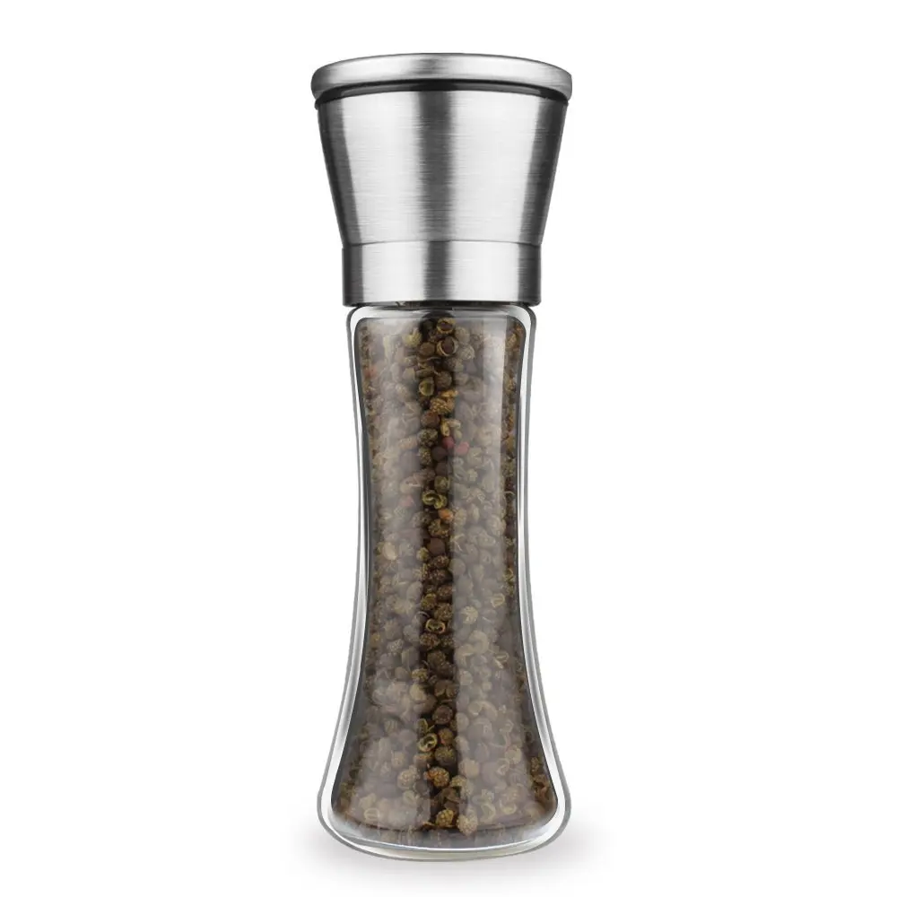 Lecook Kitchen Tools Salt Pepper Mills Portable Manual Pepper Grinder 2 in 1 Glass Peppers Mill Ceramic with Adjustable Rotor
Lecook Kitchen Tools Salt Pepper Mills Portable Manual Pepper Grinder 2 in 1 Glass Peppers Mill Ceramic with Adjustable Rotor