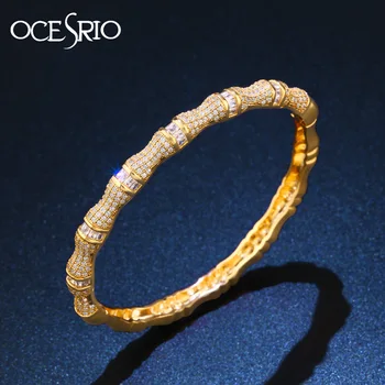 OCESRIO New Luxury Brand Bamboo festival Women Gold Bangles Copper Zirconia Gold Bracelets Jewellery 2020 brt-b01
OCESRIO New Luxury Brand Bamboo festival Women Gold Bangles Copper Zirconia Gold Bracelets Jewellery 2020 brt-b01