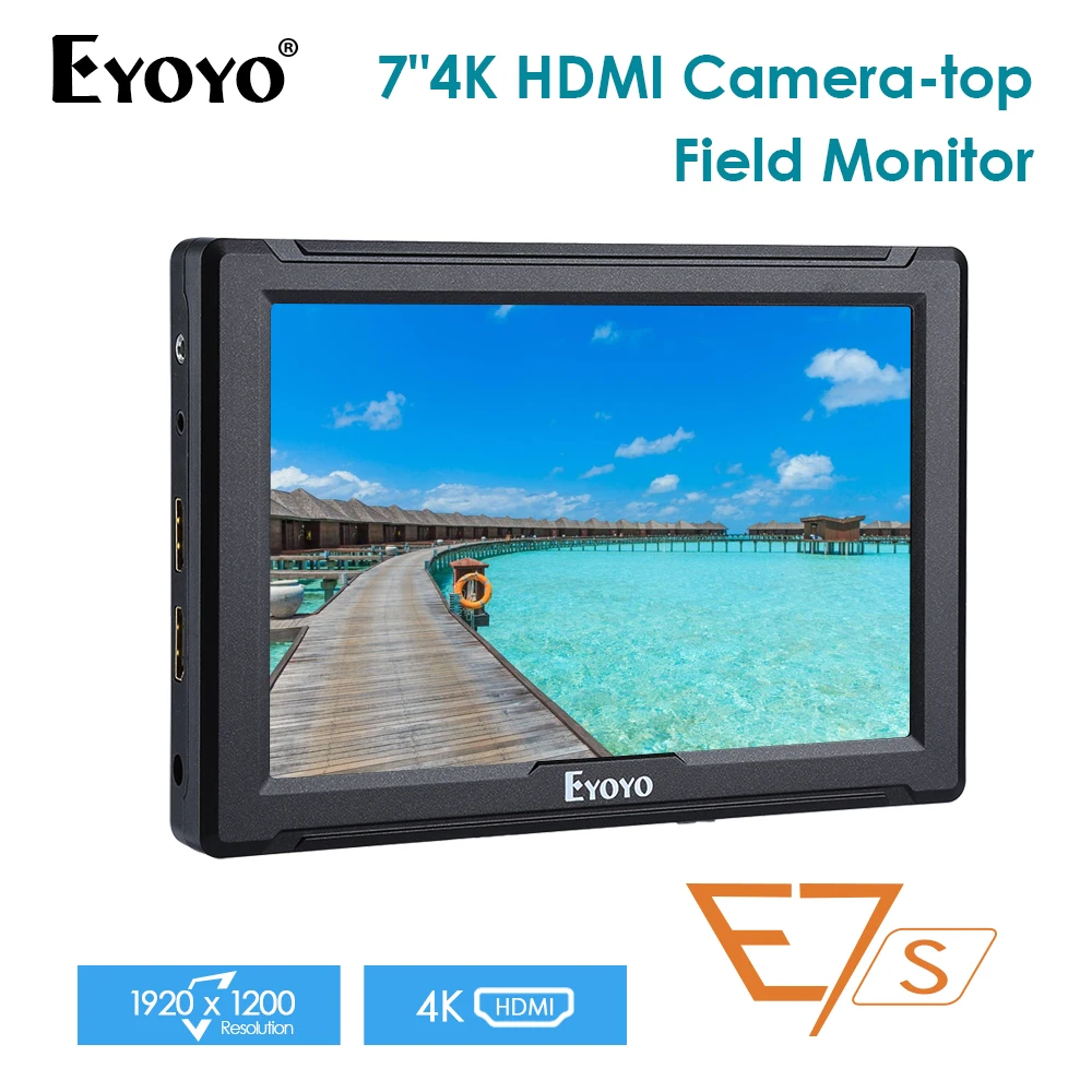 E7S 7" Inch Portable on Camera Field DSLR Monitor Full HD 1920x1200 4K IPS HDMI Input Output Camera Monitor For DSLR Camera
E7S 7" Inch Portable on Camera Field DSLR Monitor Full HD 1920x1200 4K IPS HDMI Input Output Camera Monitor For DSLR Camera