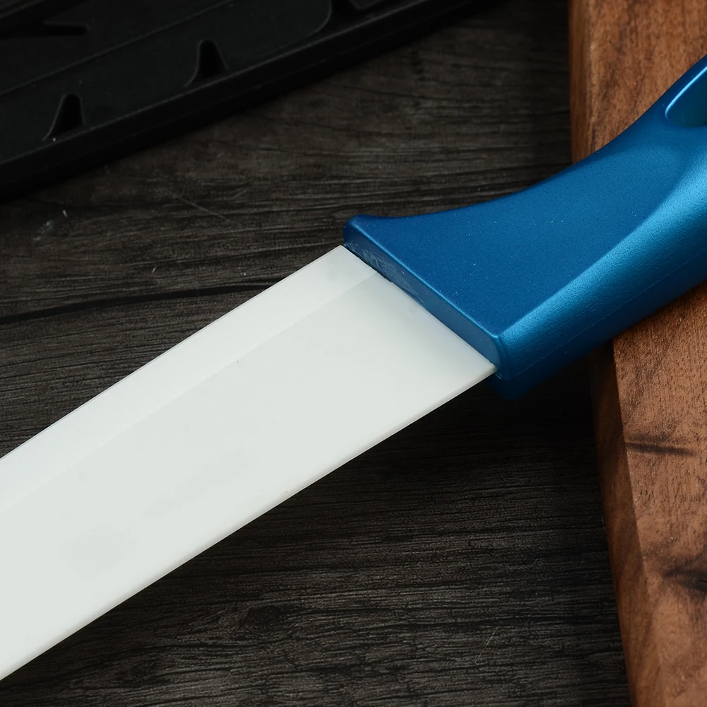 Голубые кухонные ножи с полыми ручками 3 4 5 дюймов + Овощечистка высокой яркости