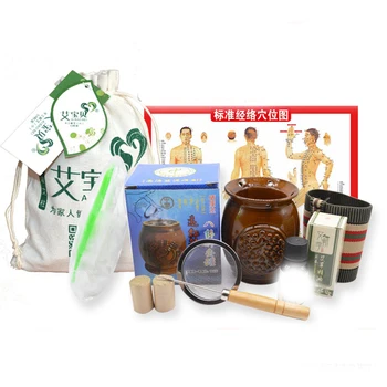 New acupuncture Moxibustion massage ceramic pot household massage scraping cup with 54pcs moxa stick
New acupuncture Moxibustion massage ceramic pot household massage scraping cup with 54pcs moxa stick