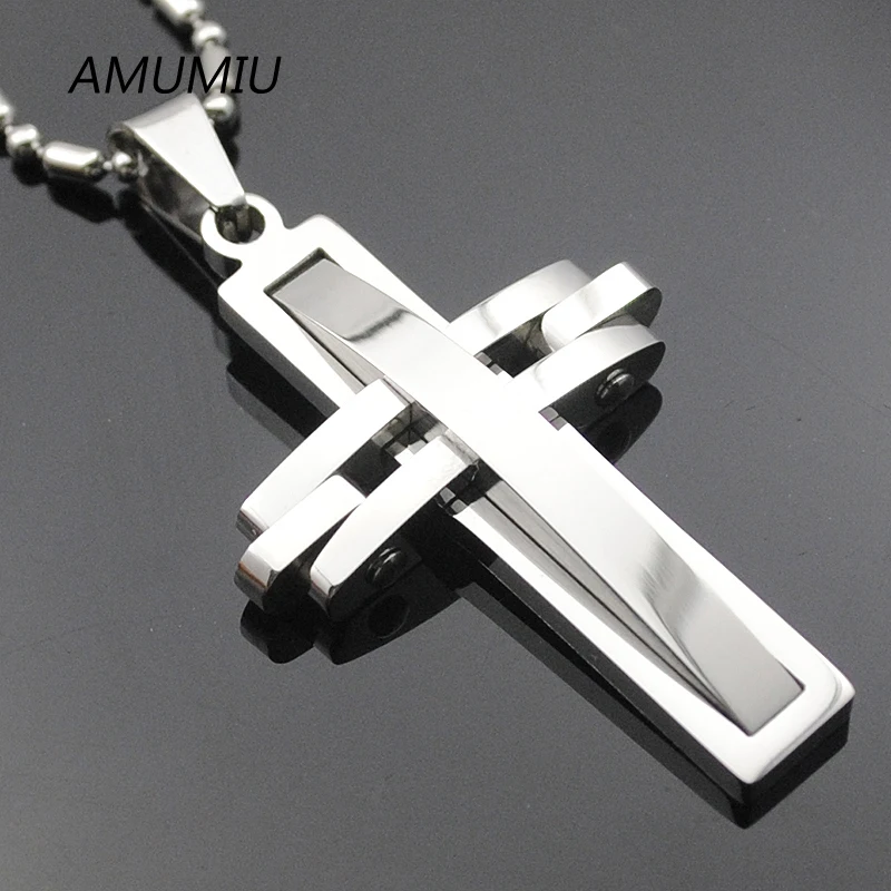 AMUMIU Fashion Metal stainless steel Cross Pendant Necklace for men women Jewelry 2017, Wholesale HP160
AMUMIU Fashion Metal stainless steel Cross Pendant Necklace for men women Jewelry 2017, Wholesale HP160