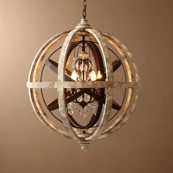 HAIXIANG Vintage Chandelier Modern Globe Hanging Light Wood Lighting Crystal Ceiling Lamp Staircase Drop Light E14
HAIXIANG Vintage Chandelier Modern Globe Hanging Light Wood Lighting Crystal Ceiling Lamp Staircase Drop Light E14
