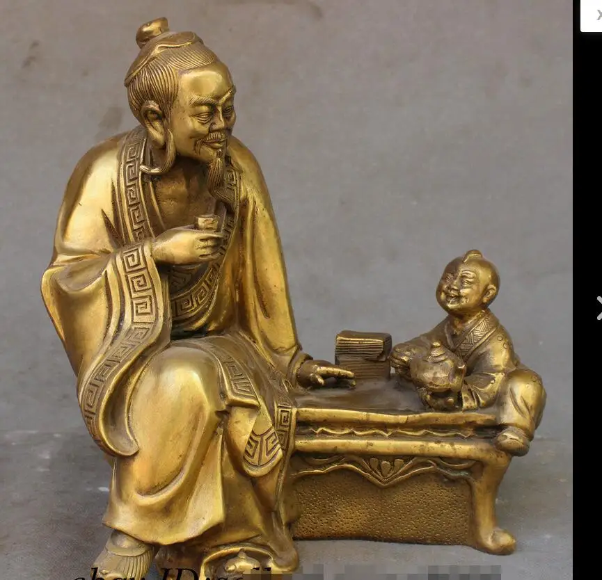 6710523++10" Chinese Cultur Education Brass Boy Apprentice Tea Old Man Teacher Statue 
6710523++10" Chinese Cultur Education Brass Boy Apprentice Tea Old Man Teacher Statue