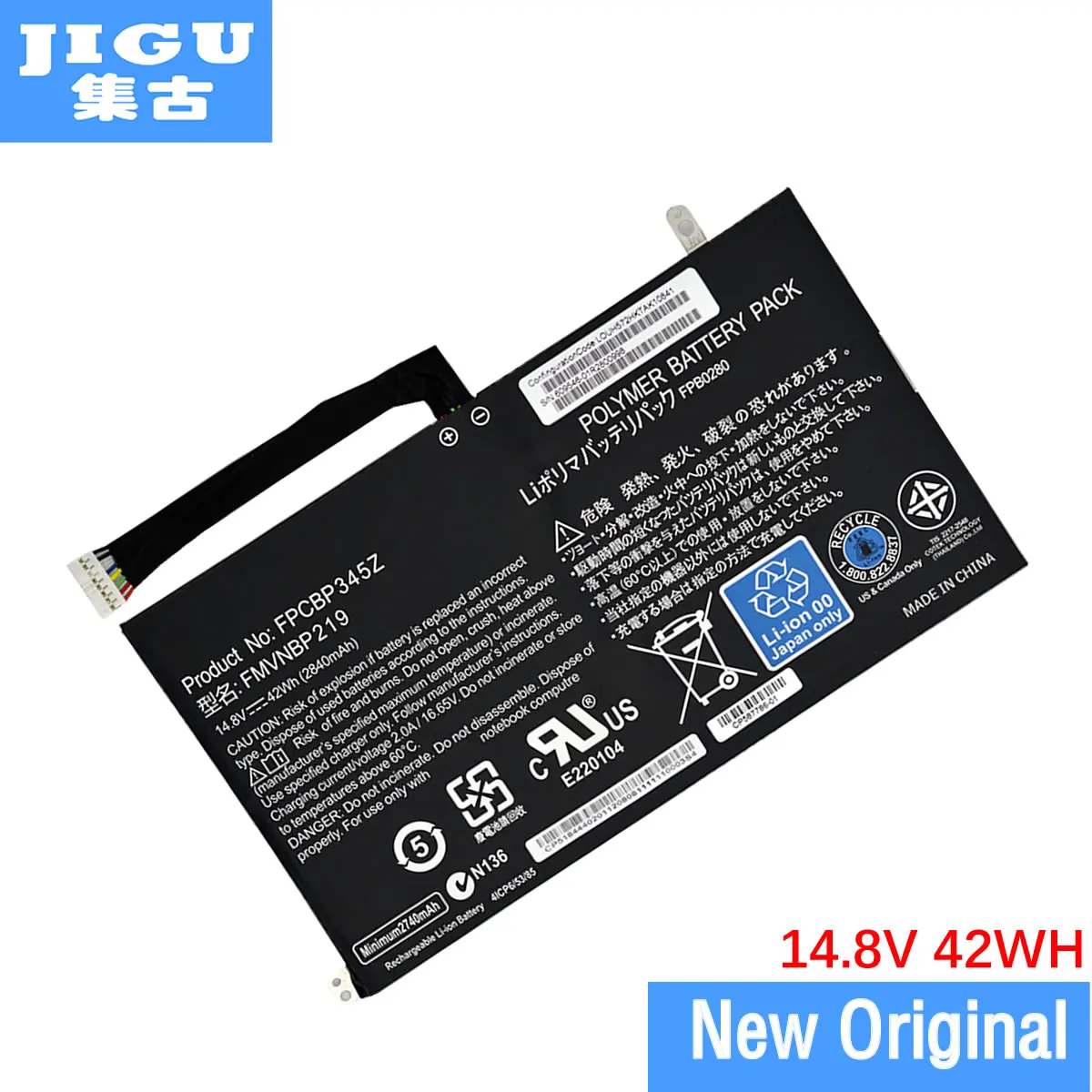 Оригинальный аккумулятор JIGU FPCBP345Z для ноутбука Fujitsu LifeBook UH572 UH552 ультрабук fmvnbp420