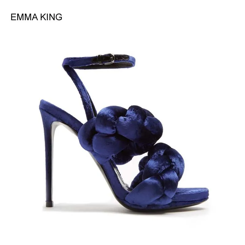 Velvet Sandalias Mujer Thin High Heels Women Sandals Ankle Strap Buckle Open Toe Fashion Shoes Woman Solid Design wedding Shoes
Velvet Sandalias Mujer Thin High Heels Women Sandals Ankle Strap Buckle Open Toe Fashion Shoes Woman Solid Design wedding Shoes