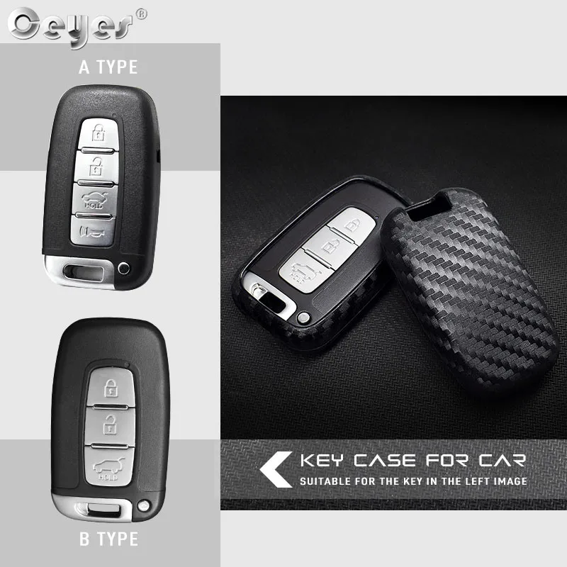 Carbon fiber key cover for HYUNDAI (6)