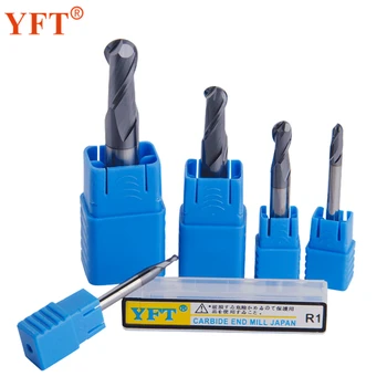 YFT 2 Flutes Ball Nose End Mills R0.5-R10mm Milling Cutter Router Bits Tungsten Carbide HRC45 CNC Tools
YFT 2 Flutes Ball Nose End Mills R0.5-R10mm Milling Cutter Router Bits Tungsten Carbide HRC45 CNC Tools