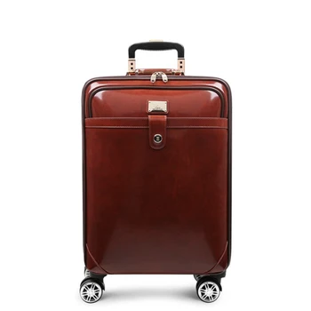 Carrylove 16"20" men carry on Rolling Luggage genuine leather vintage trolley suitcase for business boarding
Carrylove 16"20" men carry on Rolling Luggage genuine leather vintage trolley suitcase for business boarding