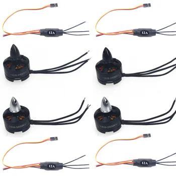 

1Set 1806 2400KV CW CCW Mini Multi-rotor Motor +Simonk 12A 2-3s ESC for FPV KK 260 250 Quadcopter 4-Axle Aircraft F10819-C