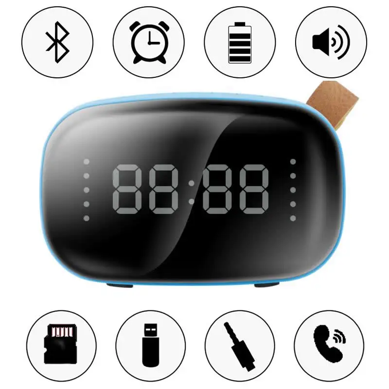 Brand Ituf Desktop Bluetooth Speaker Wireless Stereo Alarm Clock Speakers with TF Time Display 18650 Battery altavoz for Phone
Brand Ituf Desktop Bluetooth Speaker Wireless Stereo Alarm Clock Speakers with TF Time Display 18650 Battery altavoz for Phone