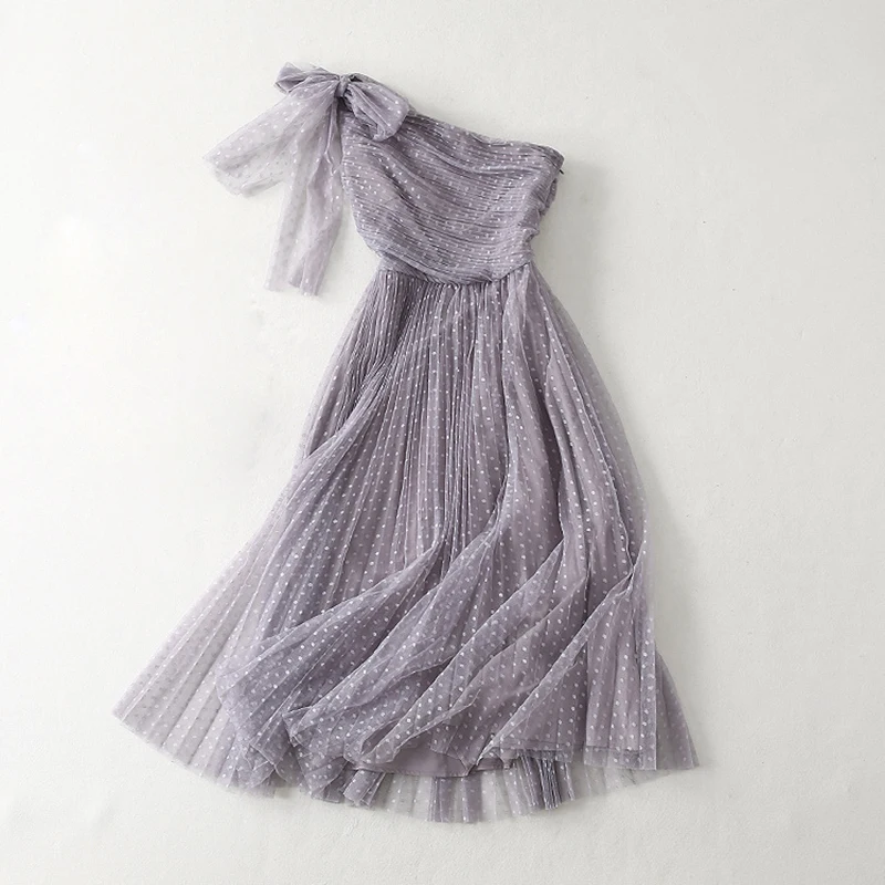 VERDEJULIAY 2019 Summer Ladies Dress Fashion Runway Elegant Sleeveless Strapless Pleated Grey / Pink / Blue Bow Mesh Dress
VERDEJULIAY 2019 Summer Ladies Dress Fashion Runway Elegant Sleeveless Strapless Pleated Grey / Pink / Blue Bow Mesh Dress