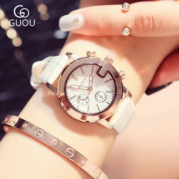 New Fashion GUOU Gold Famous Brand Style First Layer of Leather Band Quartz Wristwatches Wrist Watch for Women Ladies 8173
New Fashion GUOU Gold Famous Brand Style First Layer of Leather Band Quartz Wristwatches Wrist Watch for Women Ladies 8173