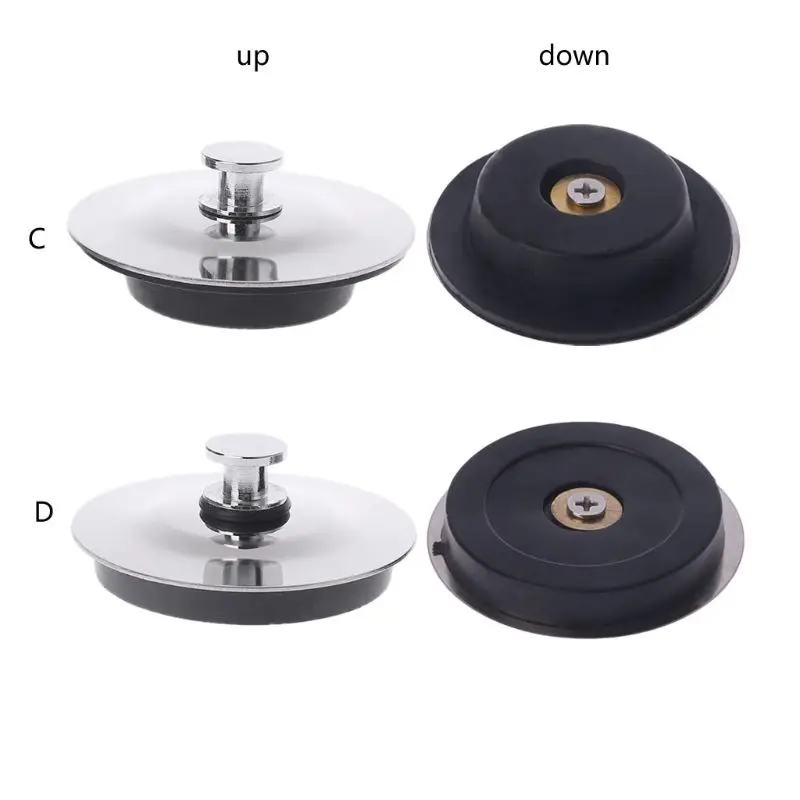 

Stainless Steel Rubber Bath Tub Sink Floor Drain Plug Water Stopper Tool For Kitchen Laundry Bathroom