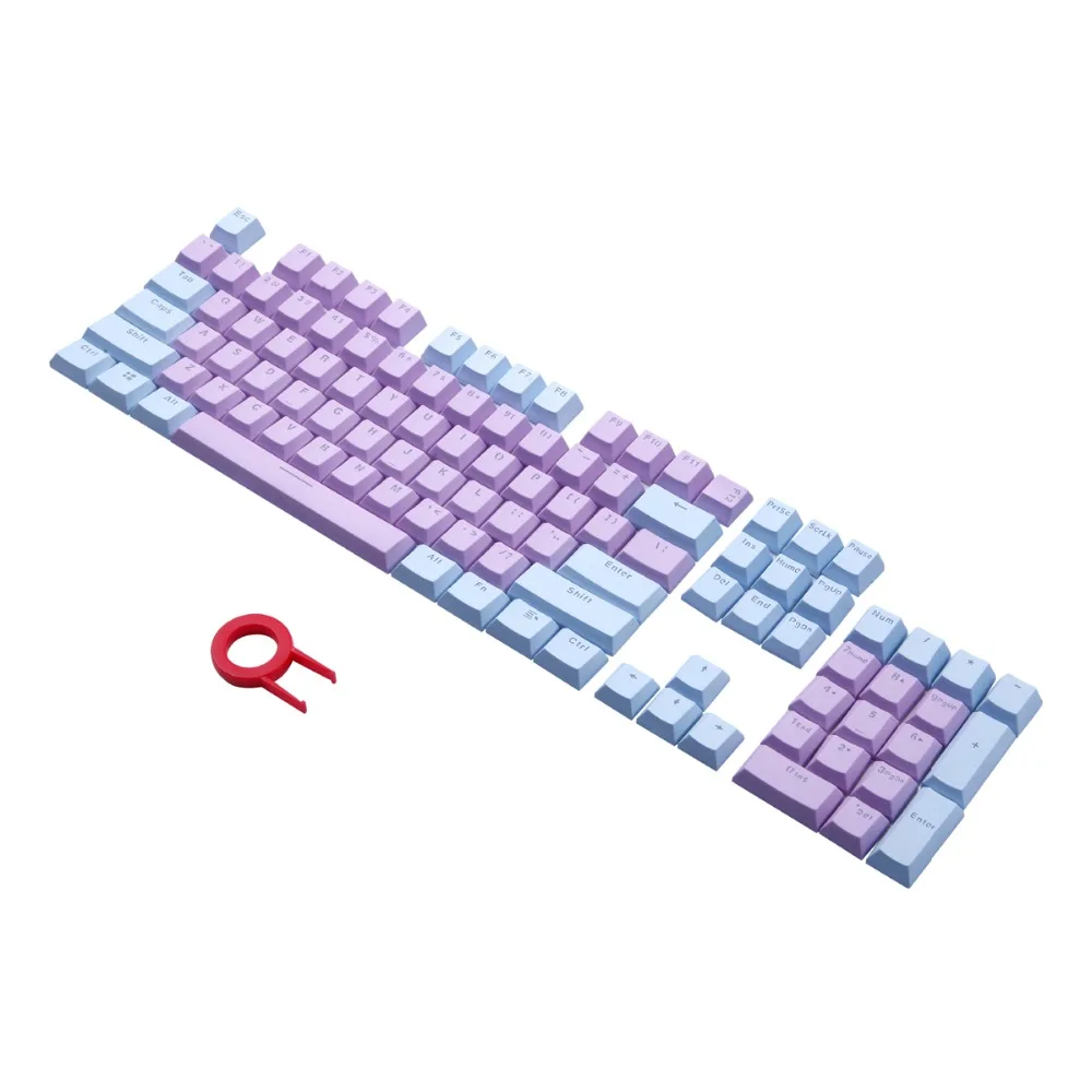 Double-Shot Injection Purple Blue Color Backlit Keycaps for 104 keys Mechanical Keyboard
Double-Shot Injection Purple Blue Color Backlit Keycaps for 104 keys Mechanical Keyboard