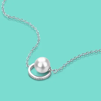 Noble 925 sterling silver necklace lady pearl pendant design solid silver clavicle chain chic jewelry birthday present bijoux
Noble 925 sterling silver necklace lady pearl pendant design solid silver clavicle chain chic jewelry birthday present bijoux