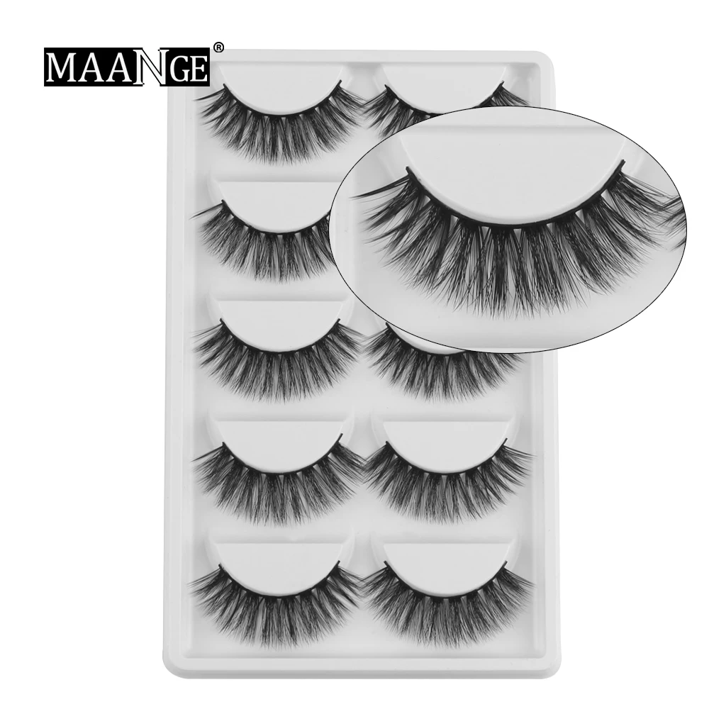 MAANGE 5 Pairs Mink False Eyelashes 3D Cruelty Free 100% Handmade Thick 1cm-1.5cm Soft Natural Long Extension Beauty Makeup Tool
MAANGE 5 Pairs Mink False Eyelashes 3D Cruelty Free 100% Handmade Thick 1cm-1.5cm Soft Natural Long Extension Beauty Makeup Tool