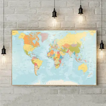 Current World Wall Map Classic Print Canvas Wall Sticker Home Decor and Learning Education with Comprehensive Vivid Description
Current World Wall Map Classic Print Canvas Wall Sticker Home Decor and Learning Education with Comprehensive Vivid Description