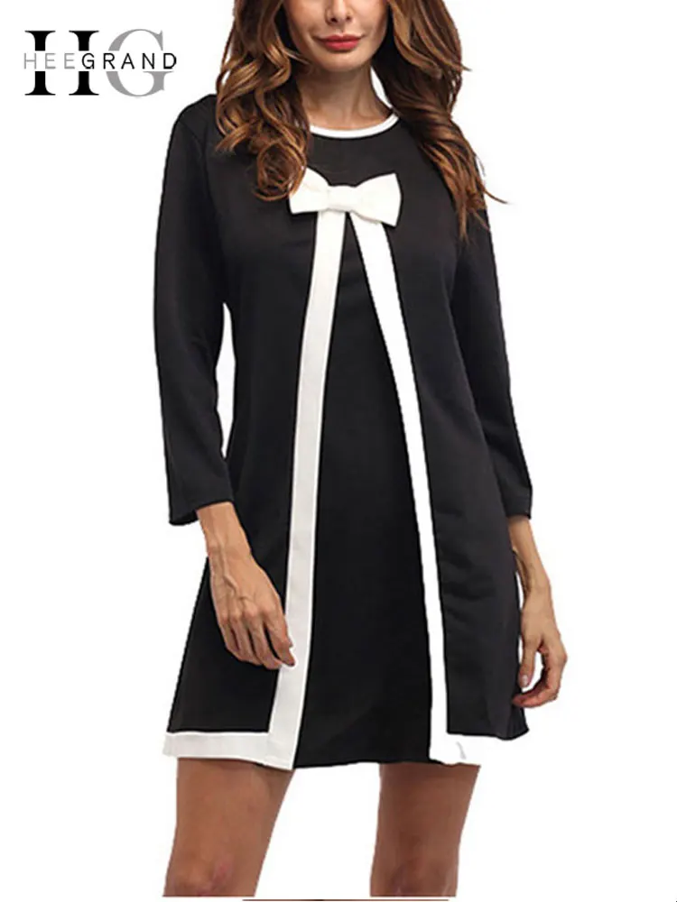 HEE GRAND Vintage Dresses Women 2018 Autumn Black White A-line Wrist Sleeve Mini Dress Bow Elegant Female Vestidos WQL5720
HEE GRAND Vintage Dresses Women 2018 Autumn Black White A-line Wrist Sleeve Mini Dress Bow Elegant Female Vestidos WQL5720