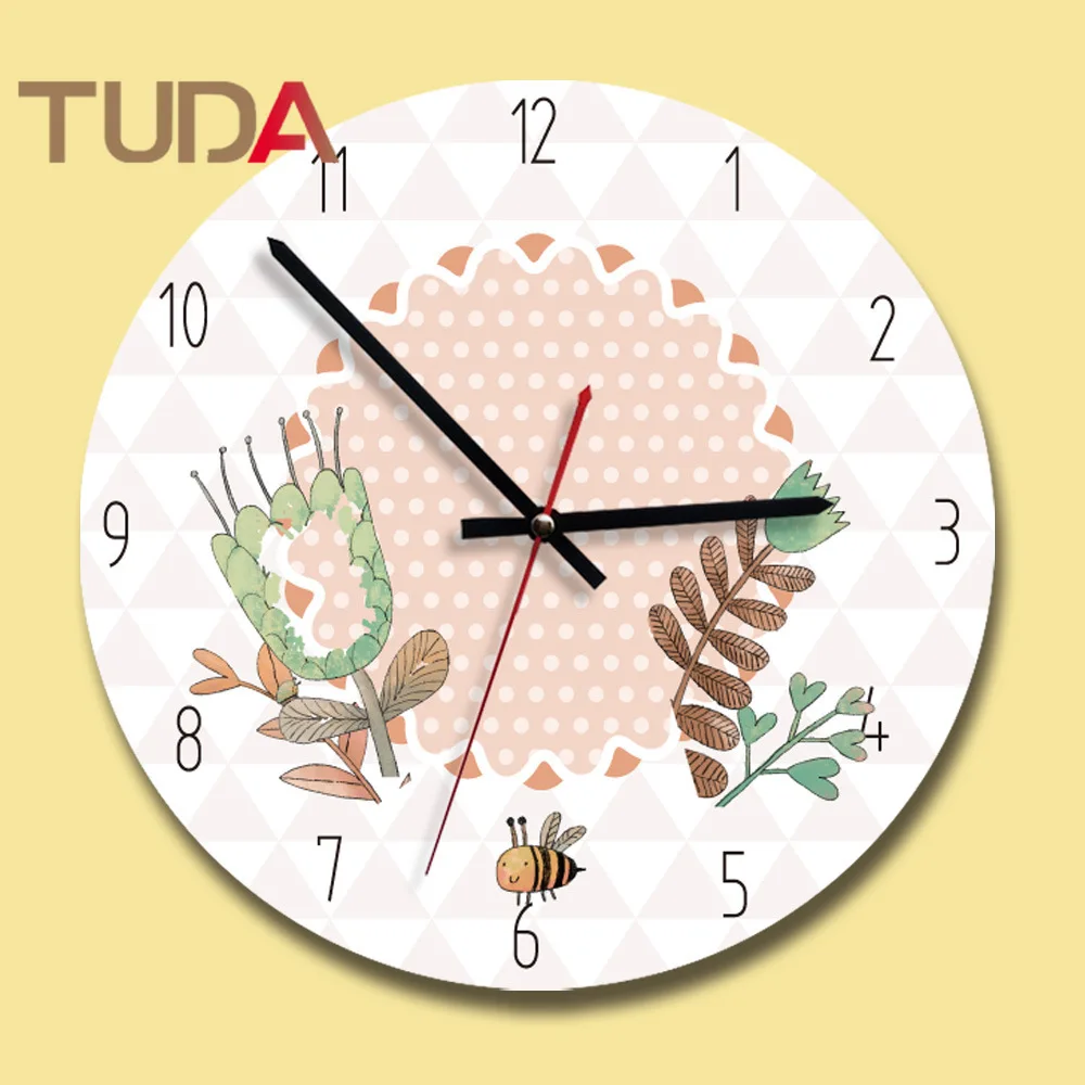 TUDA Environmentally Friendly Wooden Art Wall Clock Simple Mute Wall Clock Cartoon Creative Round Quartz Clock
TUDA Environmentally Friendly Wooden Art Wall Clock Simple Mute Wall Clock Cartoon Creative Round Quartz Clock