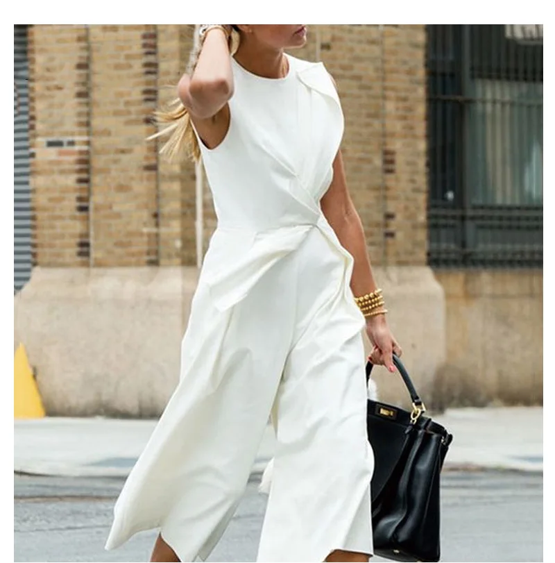 Sleeveless Overalls for women Patchwork Tunic High Waist ankle boots Length wide pants Moto Pants summer tide OL Clothes
Sleeveless Overalls for women Patchwork Tunic High Waist ankle boots Length wide pants Moto Pants summer tide OL Clothes