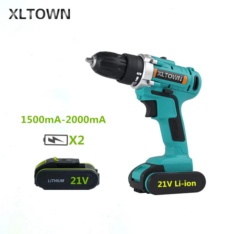 XLTOWN 21v electric screwdriver With 2 battery 2000 mAh rechargeable lithium battery household cordless hand drill Power Tools
XLTOWN 21v electric screwdriver With 2 battery 2000 mAh rechargeable lithium battery household cordless hand drill Power Tools