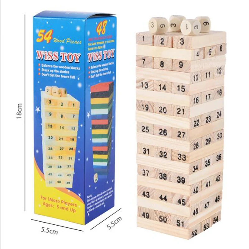 Toys for Children Pine Wooden Tower Wood Building Blocks Toy Domino Stacker Extract Educational Jenga Game Gift Board Game
Toys for Children Pine Wooden Tower Wood Building Blocks Toy Domino Stacker Extract Educational Jenga Game Gift Board Game