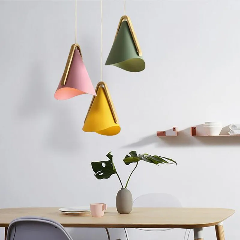 Modern Nordic Green/Pink/Yellow Iron Wood Suspension For Dining Room Bar Foyer Haning Pendant Light 2410
Modern Nordic Green/Pink/Yellow Iron Wood Suspension For Dining Room Bar Foyer Haning Pendant Light 2410