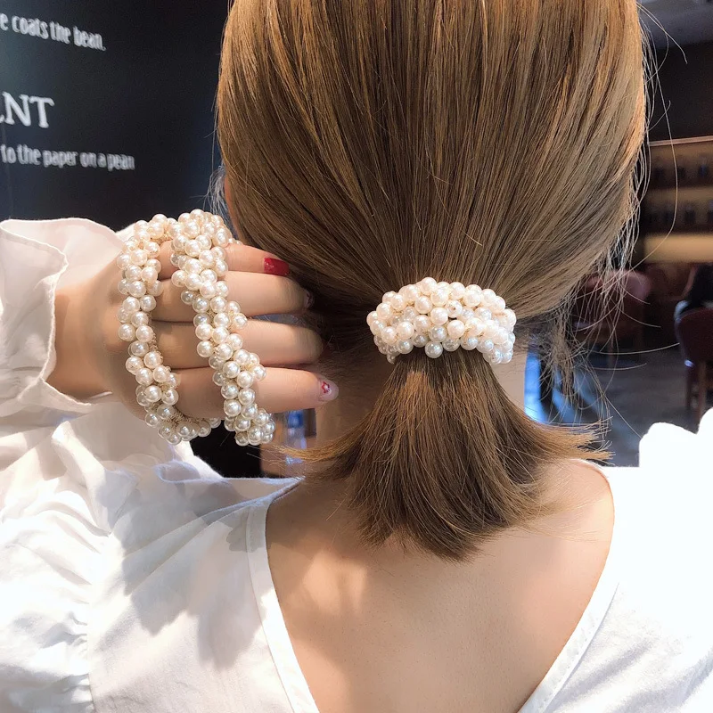 New Korean Fashion Women Hair Accessories imitation pearl Black Elastic Hair Bands Girl Hairband Hair Rope Gum Rubber Band
New Korean Fashion Women Hair Accessories imitation pearl Black Elastic Hair Bands Girl Hairband Hair Rope Gum Rubber Band