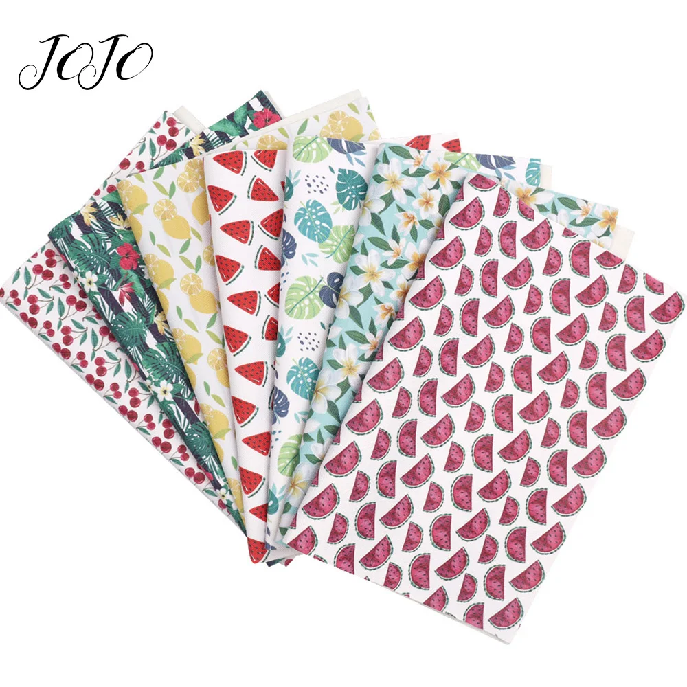 JOJO BOWS 22*30cm 1pc Faux Synthetic Leather Fabric Fruit Leaf Flower Printed Sheet For Sewing DIY Hair Bows Material Home Decor
JOJO BOWS 22*30cm 1pc Faux Synthetic Leather Fabric Fruit Leaf Flower Printed Sheet For Sewing DIY Hair Bows Material Home Decor