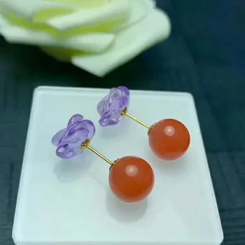 shilovem 18K yellow Gold real Natural south Red agate Amethyst earrings fine Jewelry wedding new plant women gift myme8.5-9111nh
shilovem 18K yellow Gold real Natural south Red agate Amethyst earrings fine Jewelry wedding new plant women gift myme8.5-9111nh
