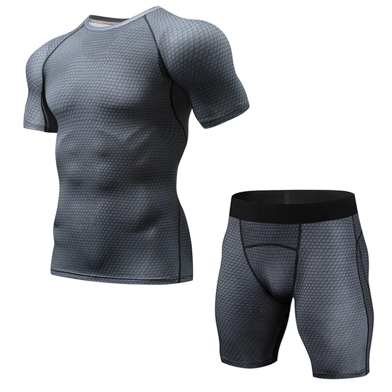 New 2 Pieces Short Sleeves Thermal Underwear Men Bodybuilding Compression Set for Fitness Joggers Clothing Quick Dry Gyms Suit
New 2 Pieces Short Sleeves Thermal Underwear Men Bodybuilding Compression Set for Fitness Joggers Clothing Quick Dry Gyms Suit