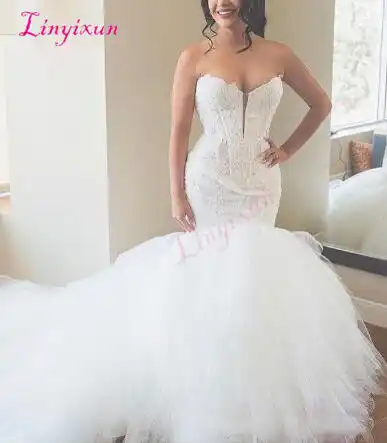mermaid ball gown wedding dress