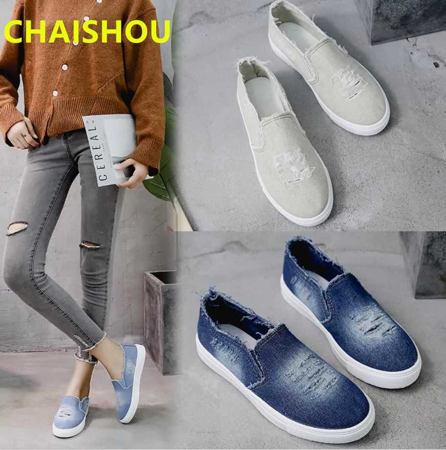 CHAISHOU 2019 new blue canvas shoes women's explosions Lok Fu shoes denim shoes platform casual flat shoes Chaussure Femme B-507
CHAISHOU 2019 new blue canvas shoes women's explosions Lok Fu shoes denim shoes platform casual flat shoes Chaussure Femme B-507