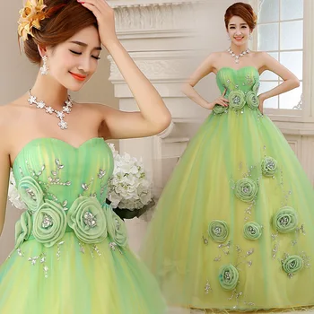 Custom Made Strapless Sweetheart Handmade Flower Mint Green Organza A Line Quinceanera Dress Sweet 16 Prom Party Gowns 2015
Custom Made Strapless Sweetheart Handmade Flower Mint Green Organza A Line Quinceanera Dress Sweet 16 Prom Party Gowns 2015