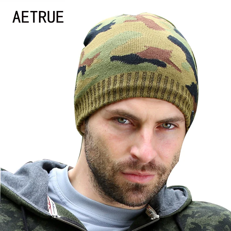 

AETRUE New Brand Knit Men Winter Hats For Men Women Bonnet Beanies Skullies Caps Winter Hat Cap Balaclava Beanie Gorros 2018